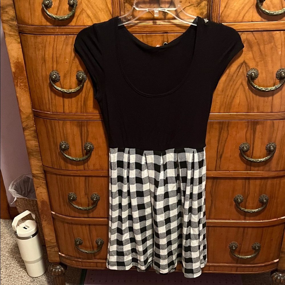 Black and White Checkered Dress